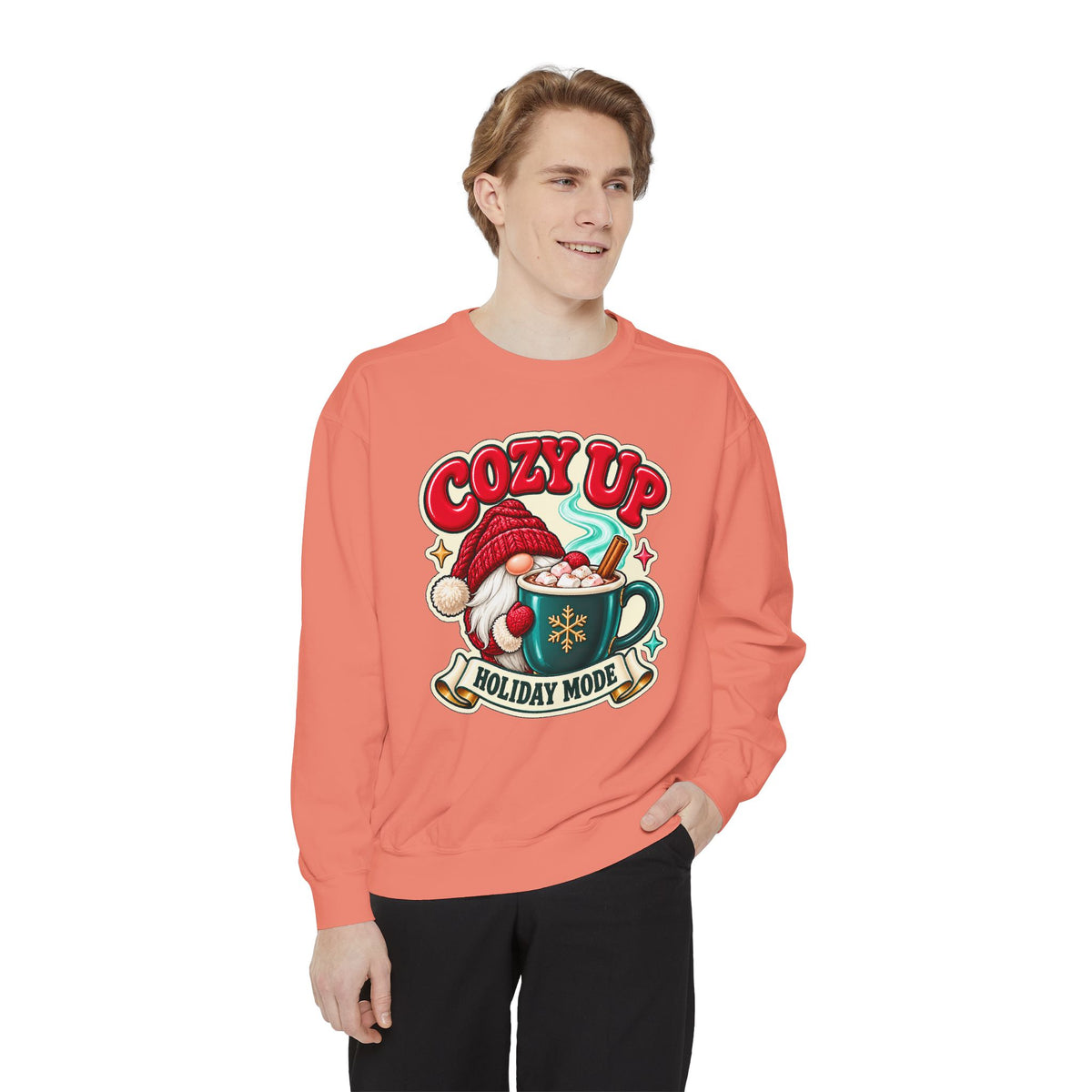 Cozy Up Christmas Mode Gnome Cocoa Sweatshirt
