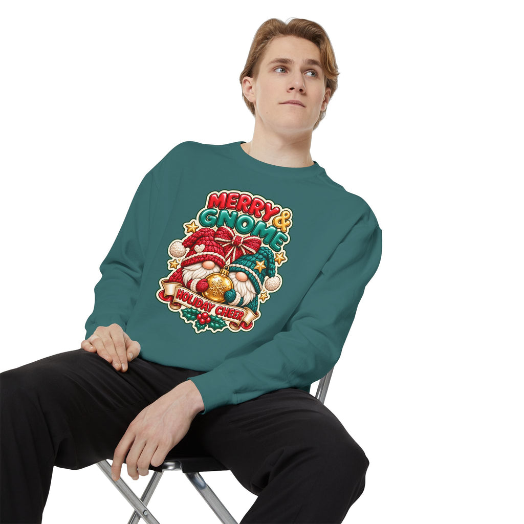 Merry and Gnome Holiday Cheer Sweatshirt — Cute Christmas Design