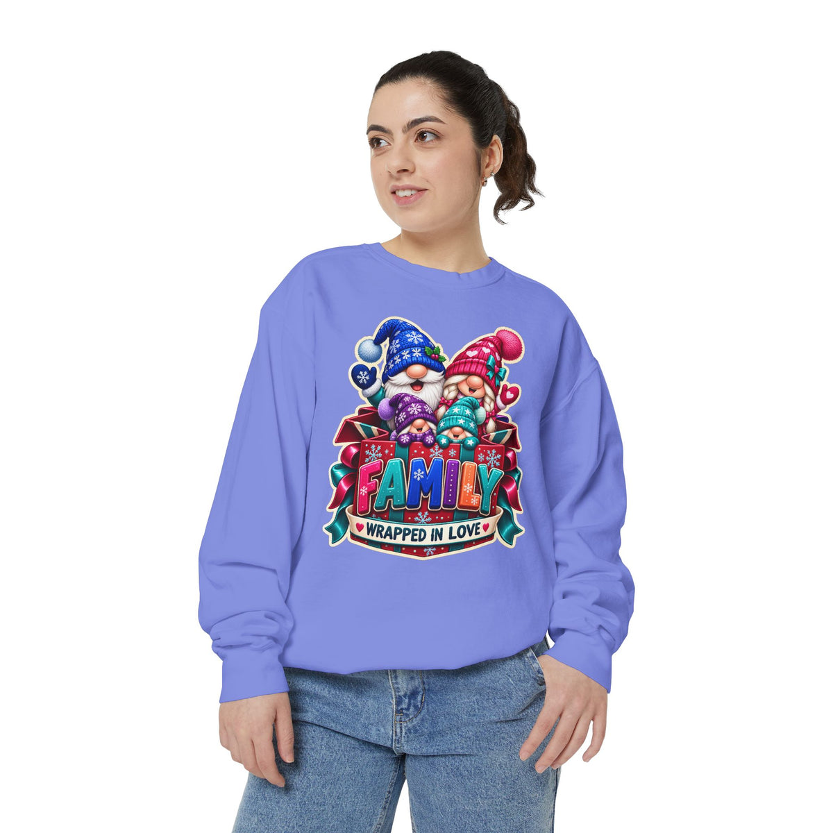 Family Wrapped in Gnome Love Christmas Sweatshirt