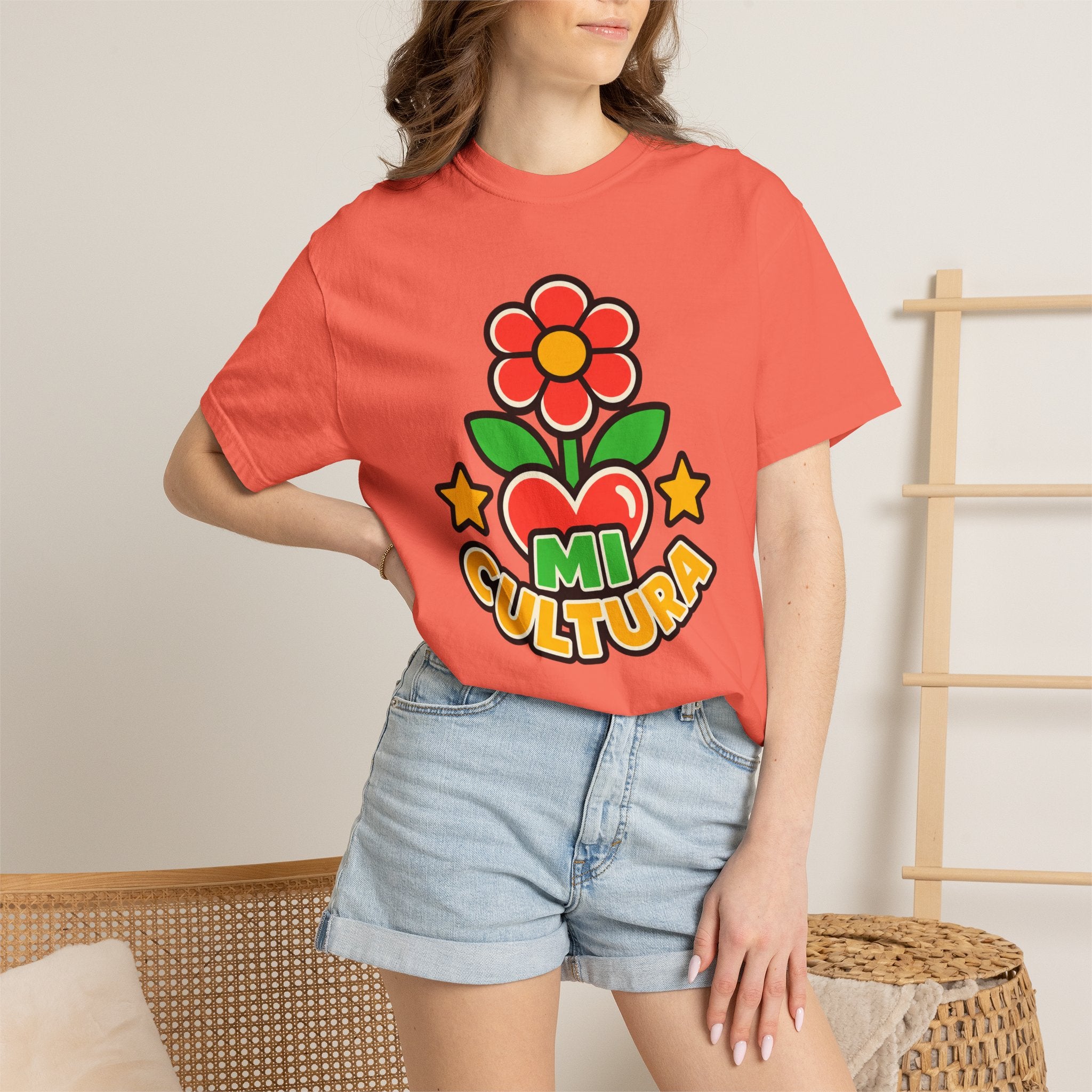 Mi Cultura Latino Heritage Heavyweight Tee 🌺❤️