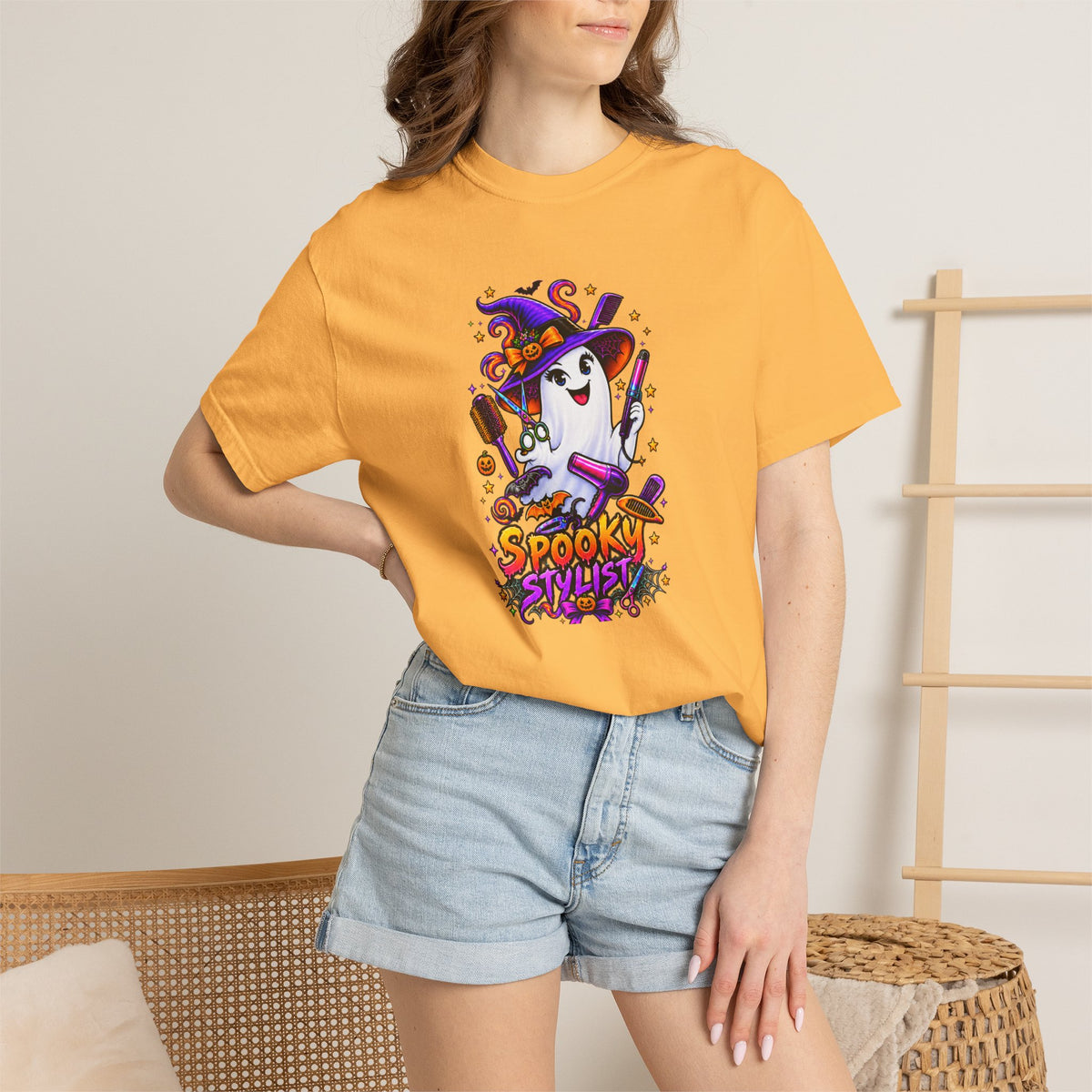 Spooky Stylist Halloween Tee – Adult Unisex Beauty Salon Party Shirt
