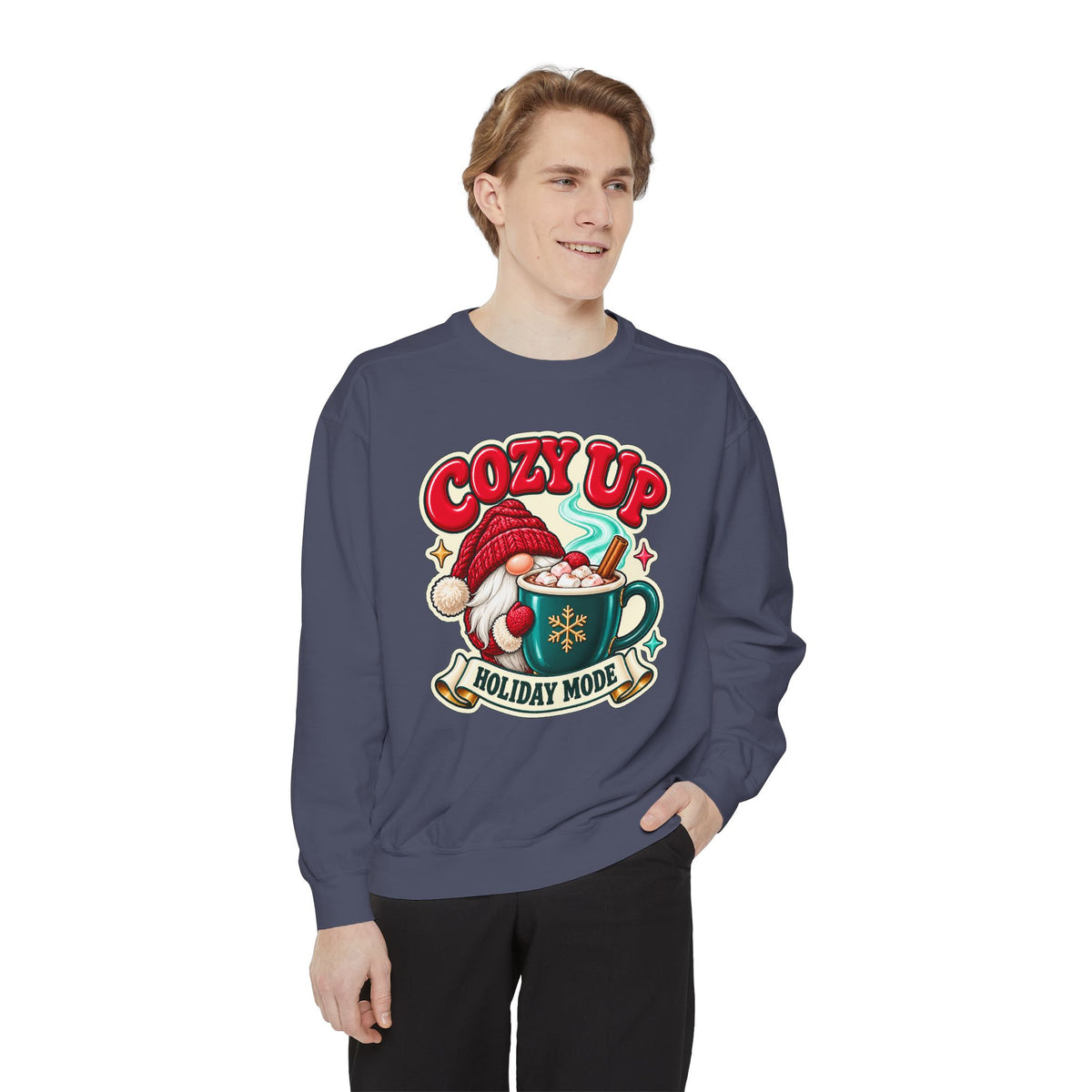 Cozy Up Christmas Mode Gnome Cocoa Sweatshirt