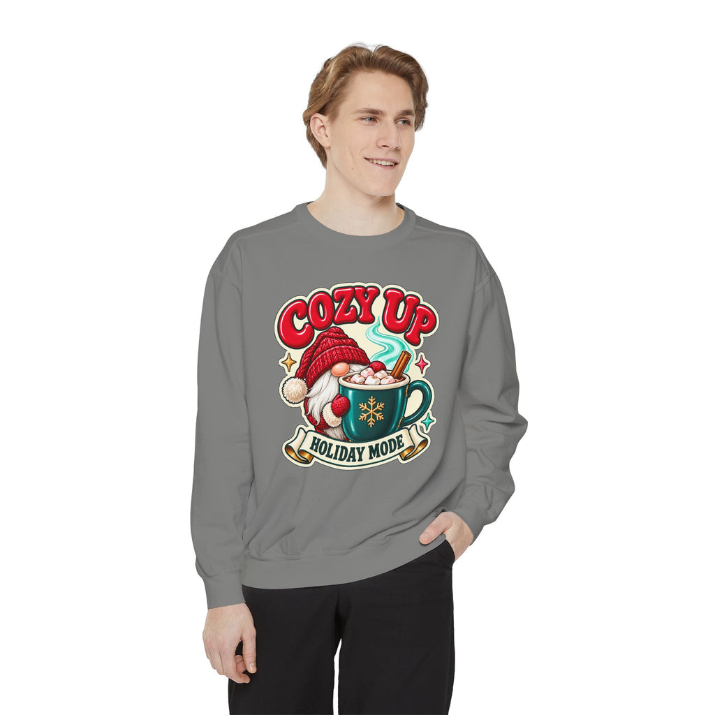 Cozy Up Christmas Mode Gnome Cocoa Sweatshirt