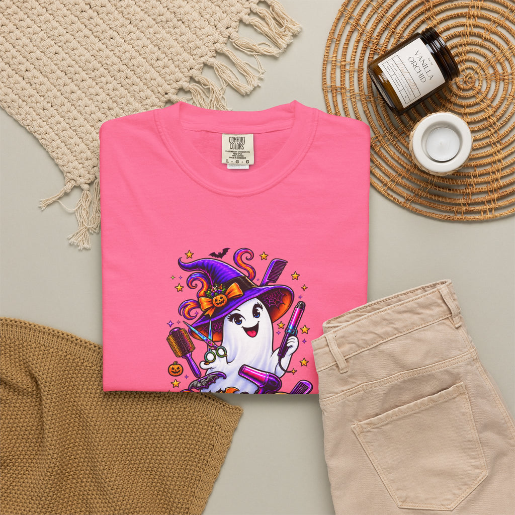 Spooky Stylist Halloween Tee – Adult Unisex Beauty Salon Party Shirt