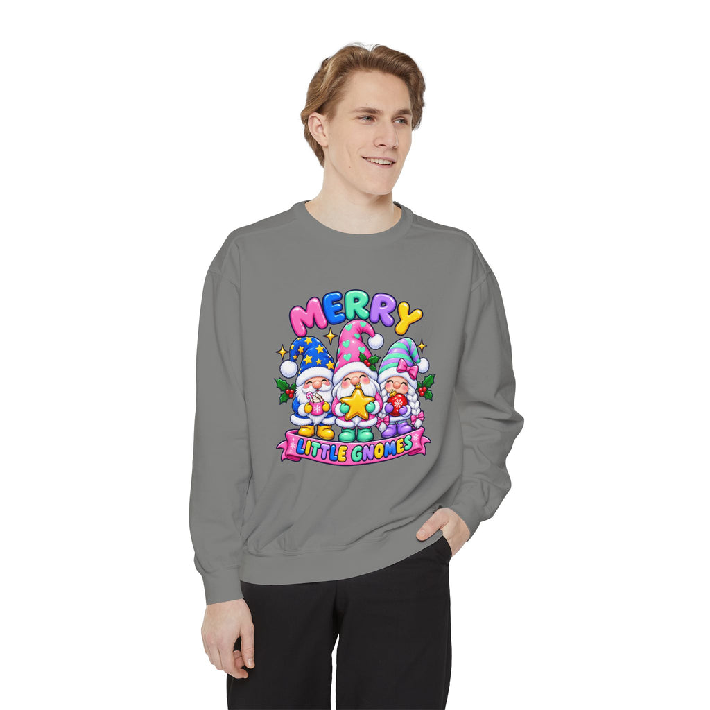 Merry Little Gnomes Sweatshirt Cute Christmas Holiday Crewneck