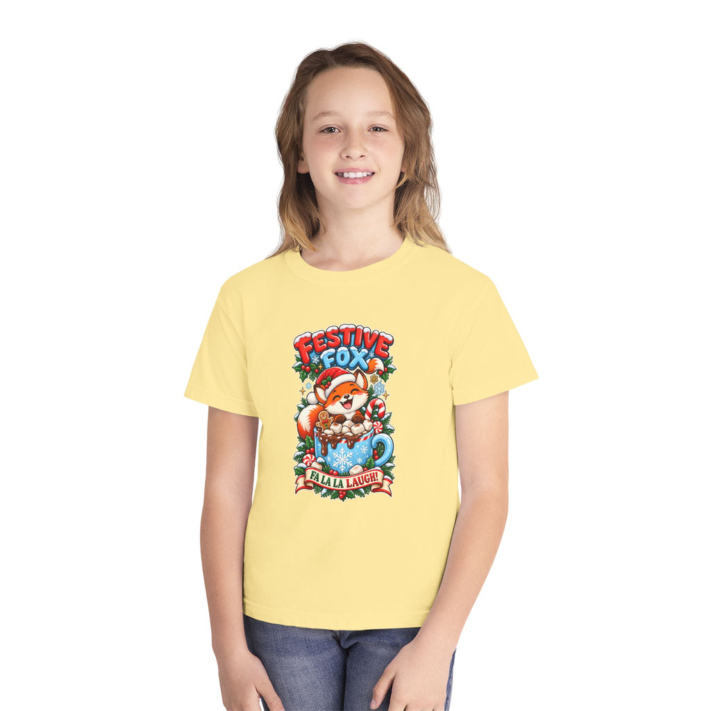 Festive Fox “Fala La Laugh!” Youth Christmas Tee