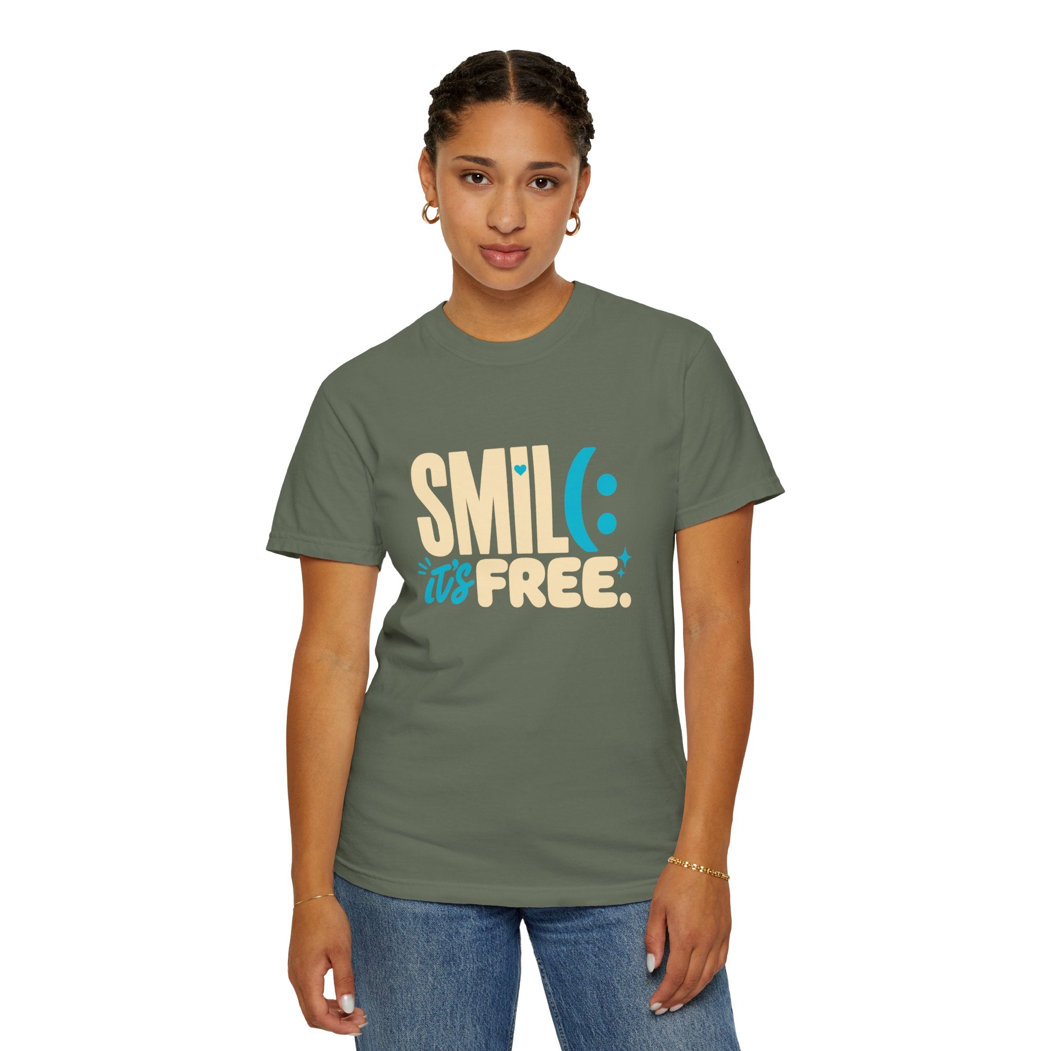 SMIL(: It’s Free Garment-Dyed Graphic Tee