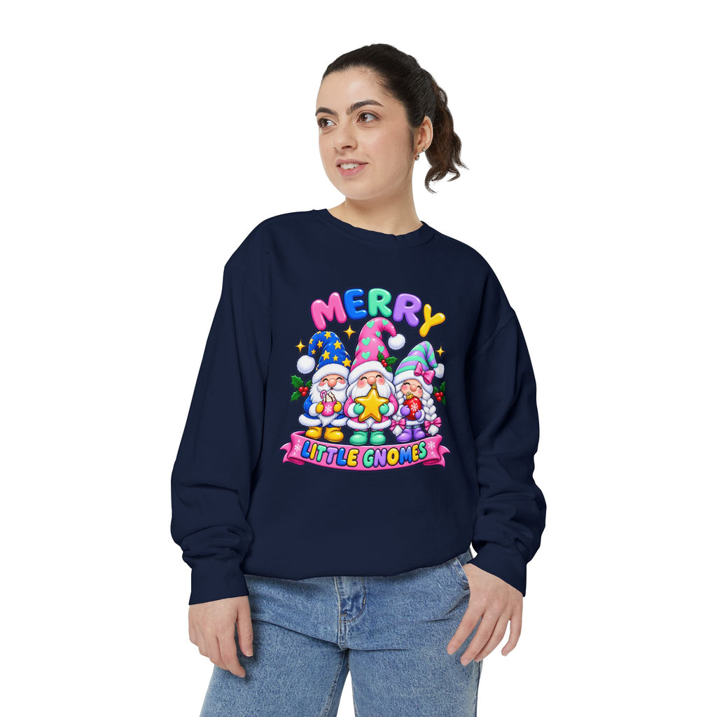 Merry Little Gnomes Sweatshirt Cute Christmas Holiday Crewneck