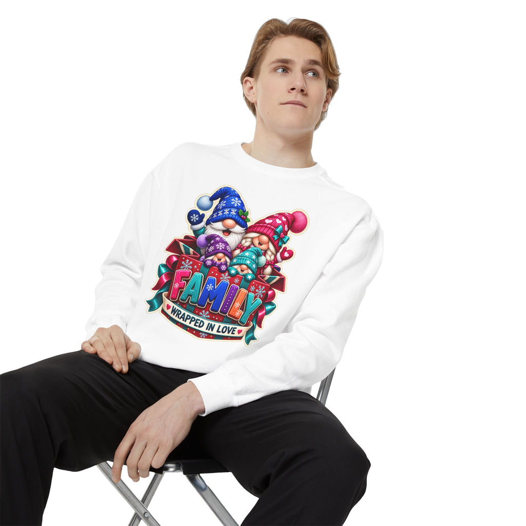 Family Wrapped in Gnome Love Christmas Sweatshirt