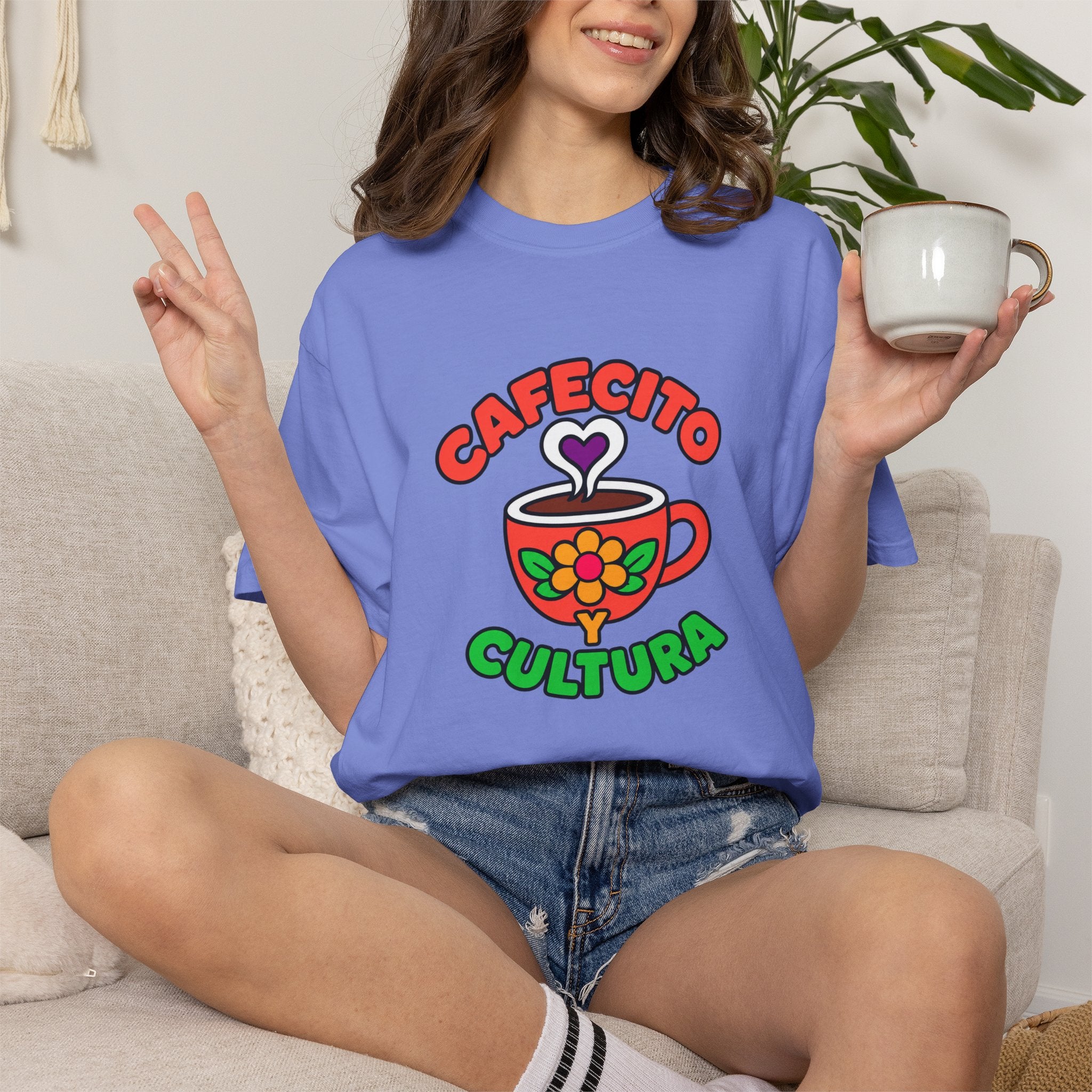 Cafecito Y Cultura Heavyweight Tee ☕🌼