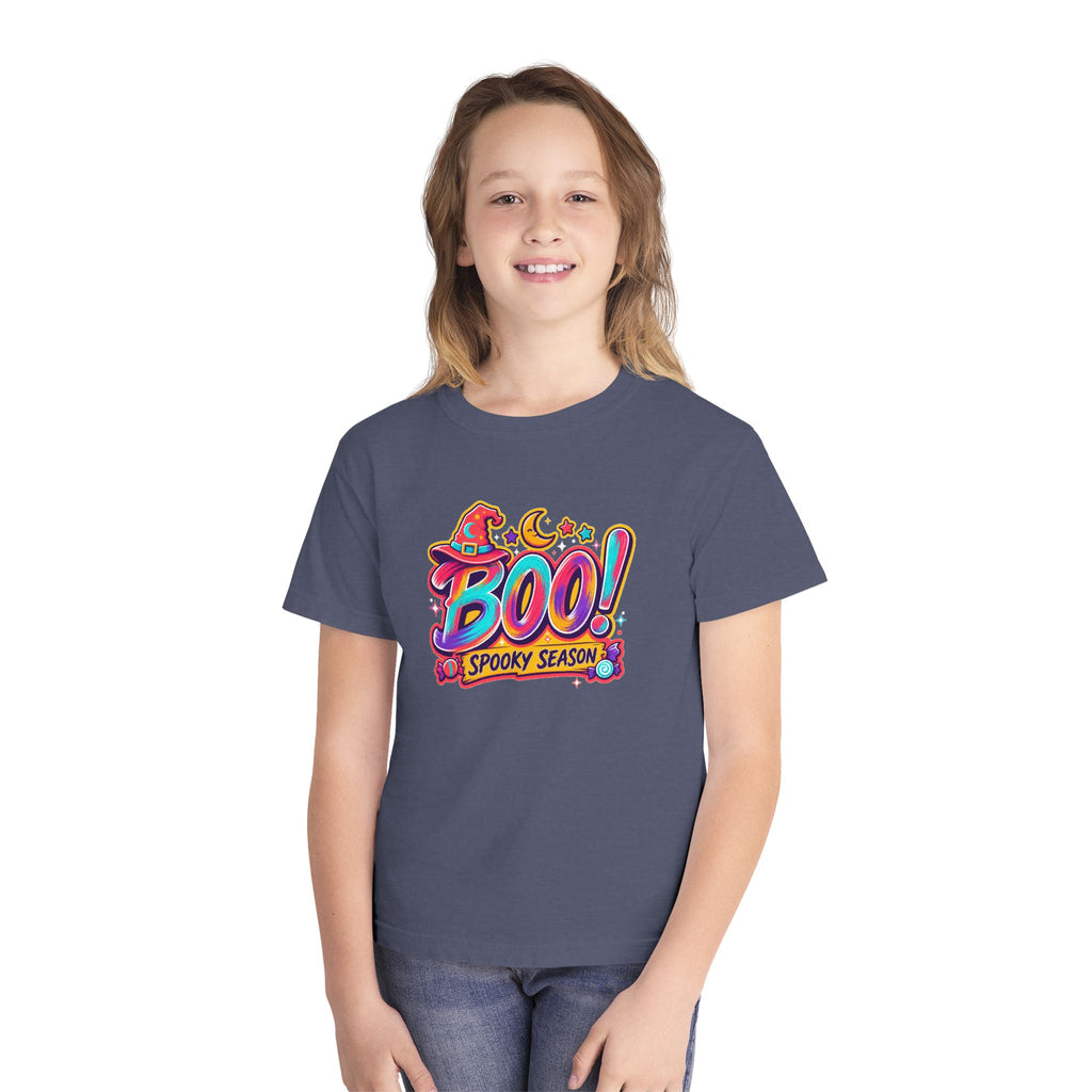 🎃 BOO! Spooky Season Youth Retro Tee ✨