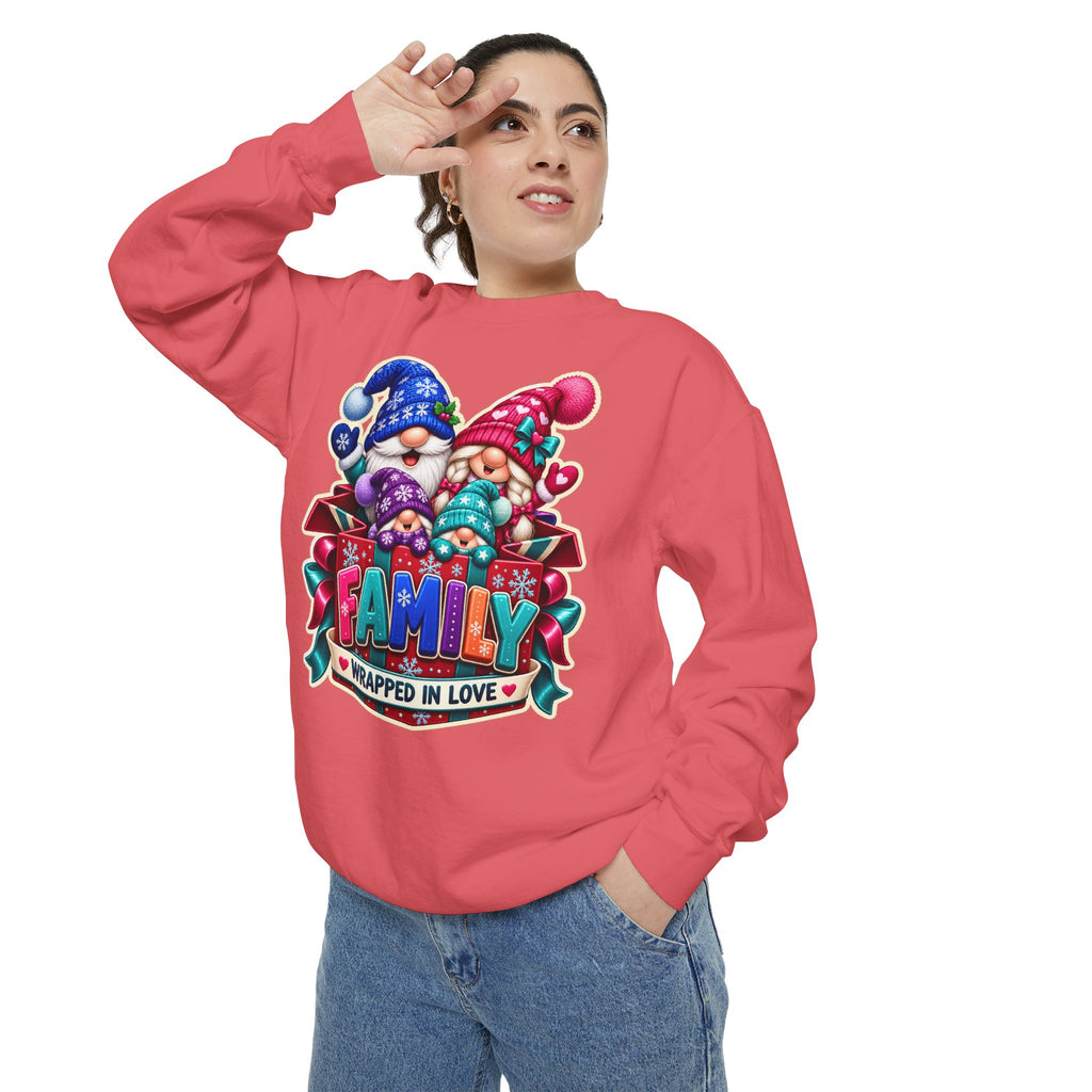 Family Wrapped in Gnome Love Christmas Sweatshirt