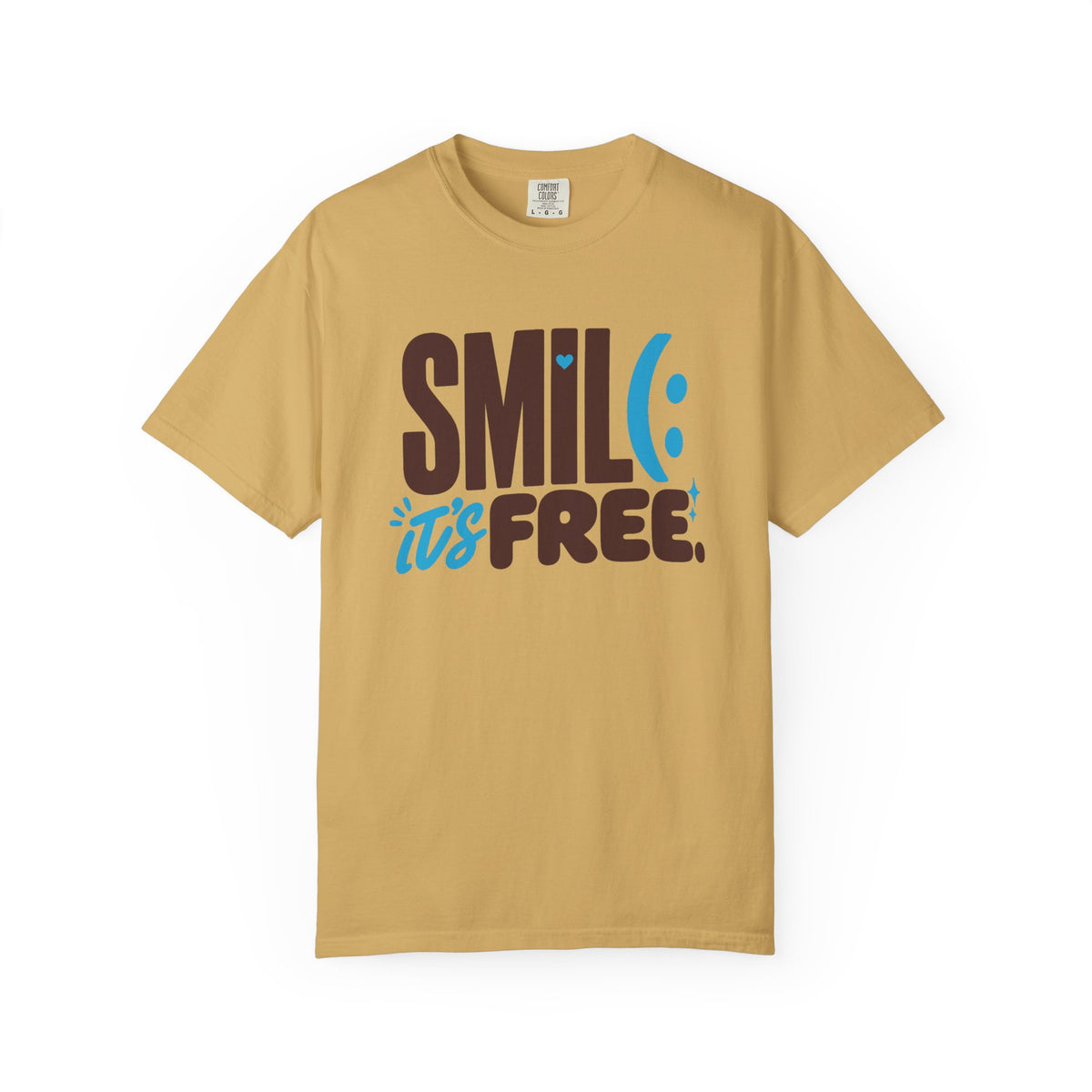 SMILE IT’S FREE! Garment-Dyed Graphic Tee