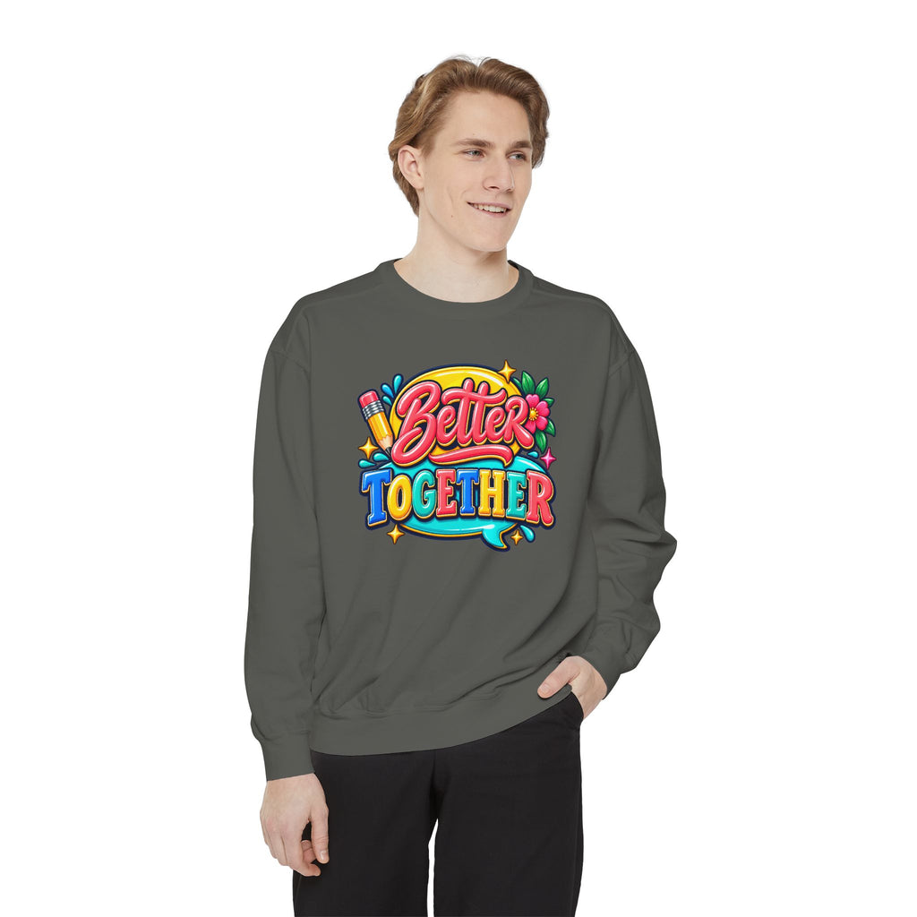 Better Together Sweatshirt Colorful Retro Graphic Crewneck