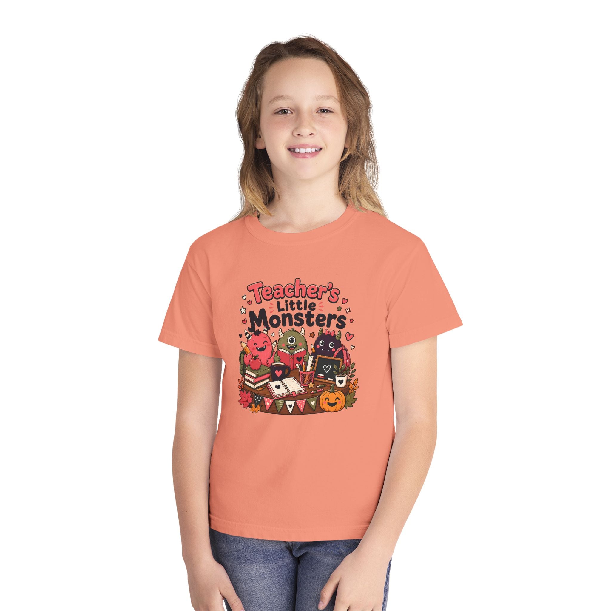 Teacher’s Little Monsters Youth Retro Tee 🍎📚