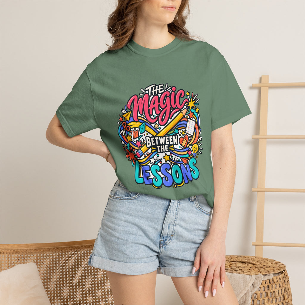 The Magic Between the Lessons Teacher Comfort Colors® Tee ✏️✨