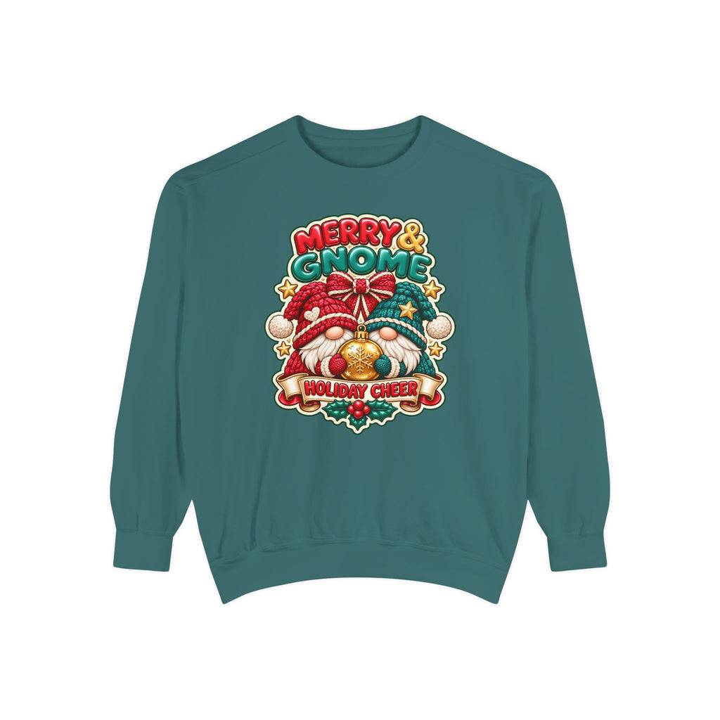Merry and Gnome Holiday Cheer Sweatshirt — Cute Christmas Design