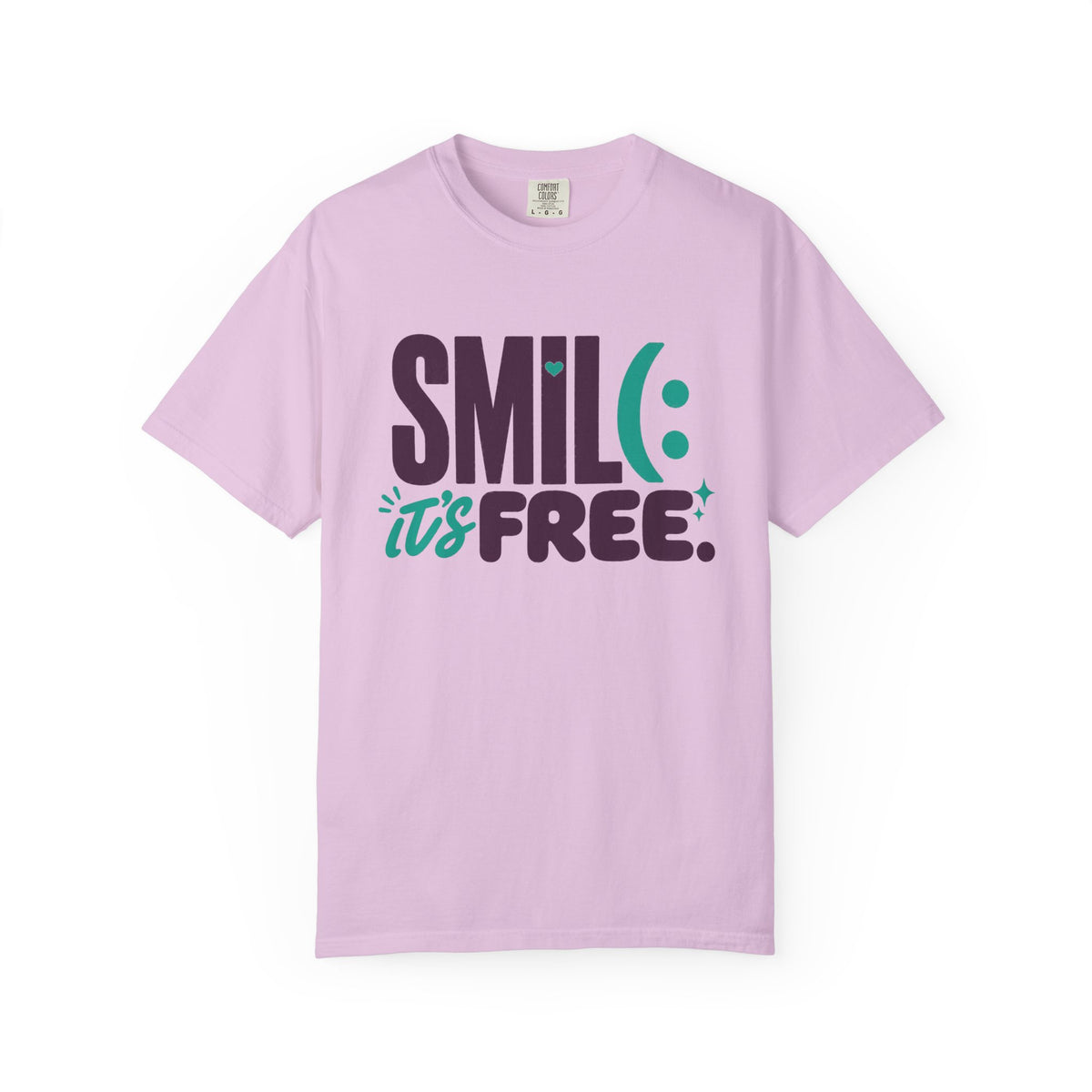 SMILE IT’S FREE! Garment-Dyed Graphic Tee