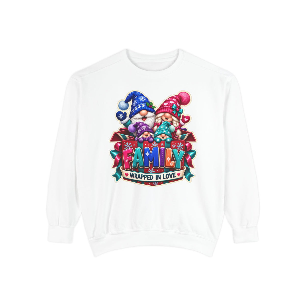 Family Wrapped in Gnome Love Christmas Sweatshirt