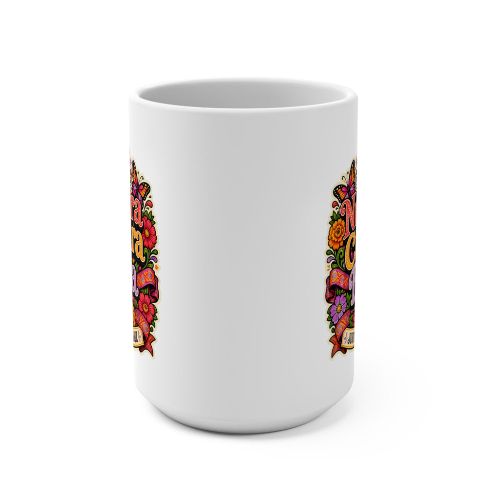 Nuestra Cultura Brilla Mug - Juntos Somos Luz Coffee Cup - Hispanic Heritage Gift for Latinas, Latino Families and Cultural Pride