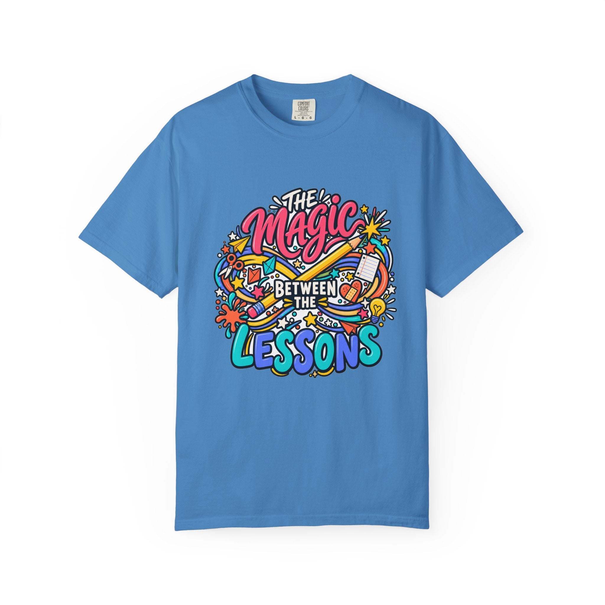 The Magic Between the Lessons Teacher Comfort Colors® Tee ✏️✨