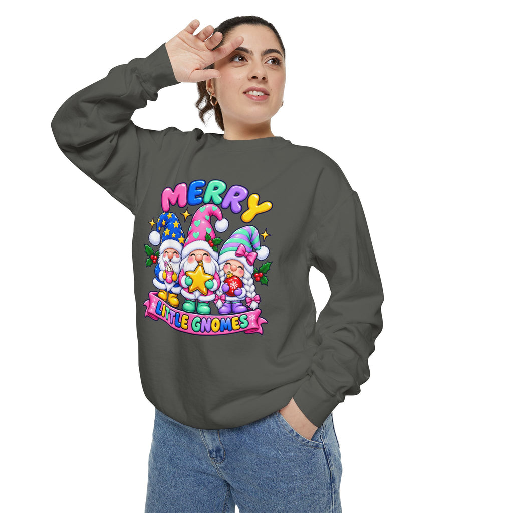 Merry Little Gnomes Sweatshirt Cute Christmas Holiday Crewneck