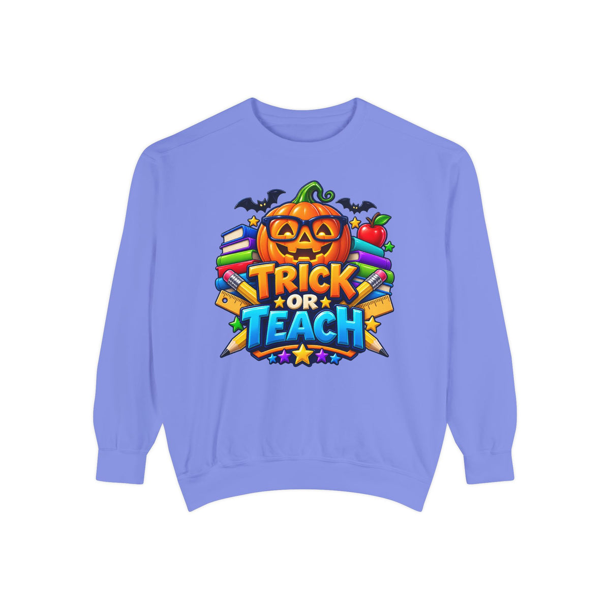 Trick or Teach Halloween Teacher Sweatshirt 🎃📚 | Pumpkin School Crewneck