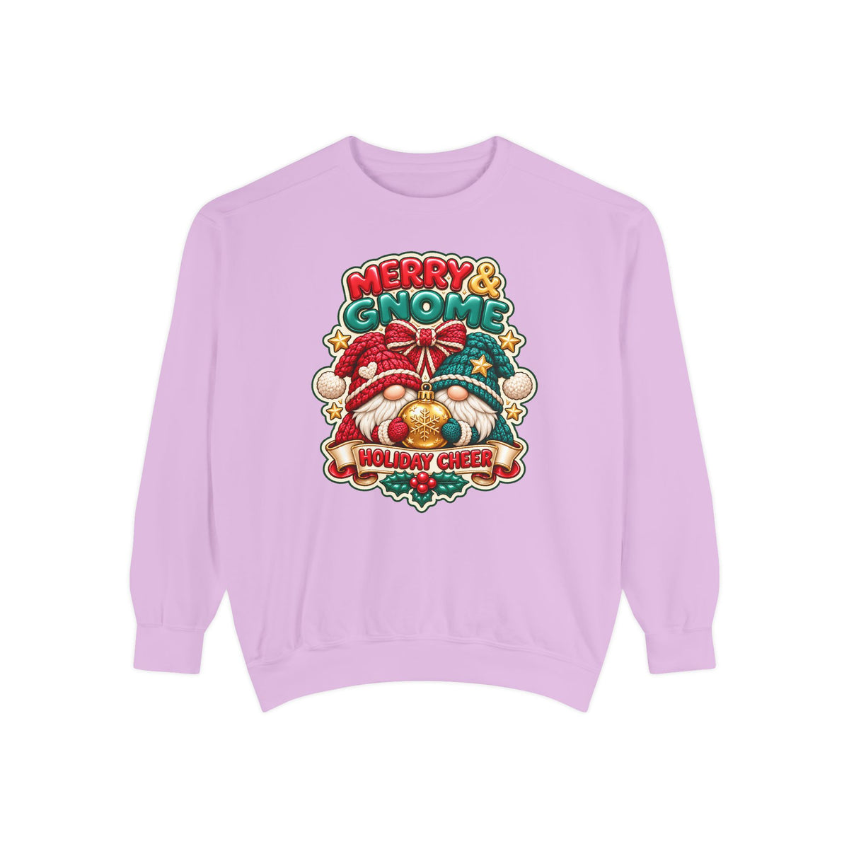 Merry and Gnome Holiday Cheer Sweatshirt — Cute Christmas Design