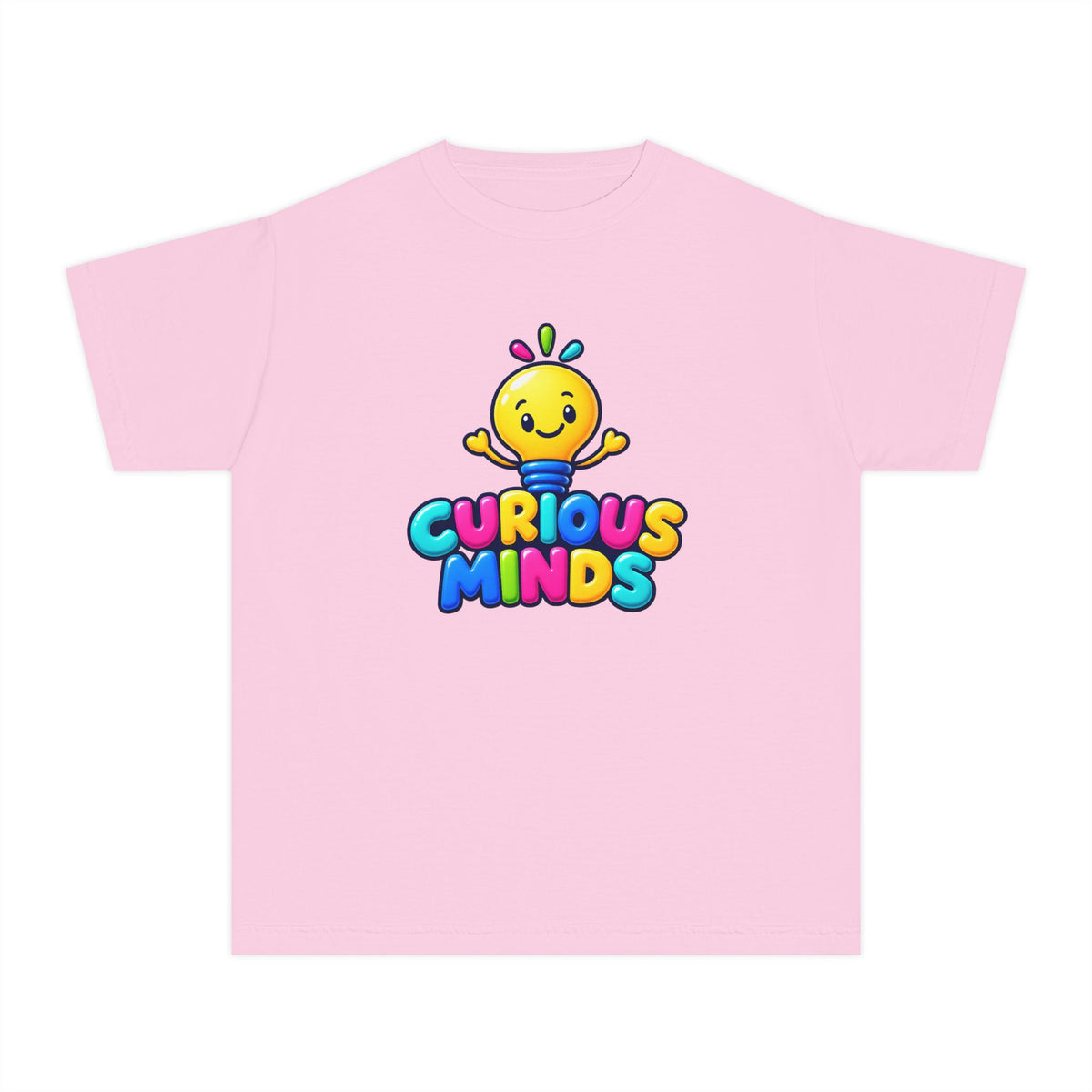 💡 Curious Minds Kids Tee Colorful Happy Character