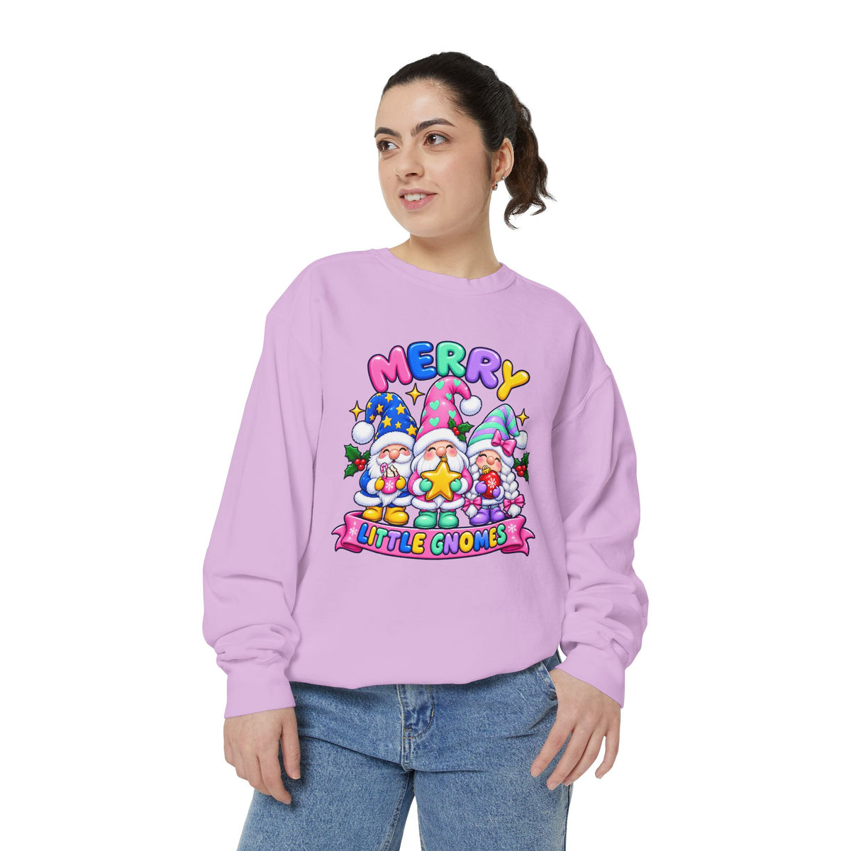 Merry Little Gnomes Sweatshirt Cute Christmas Holiday Crewneck