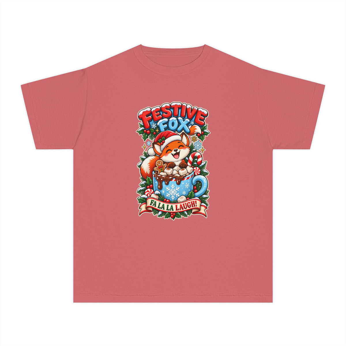 Festive Fox “Fala La Laugh!” Youth Christmas Tee