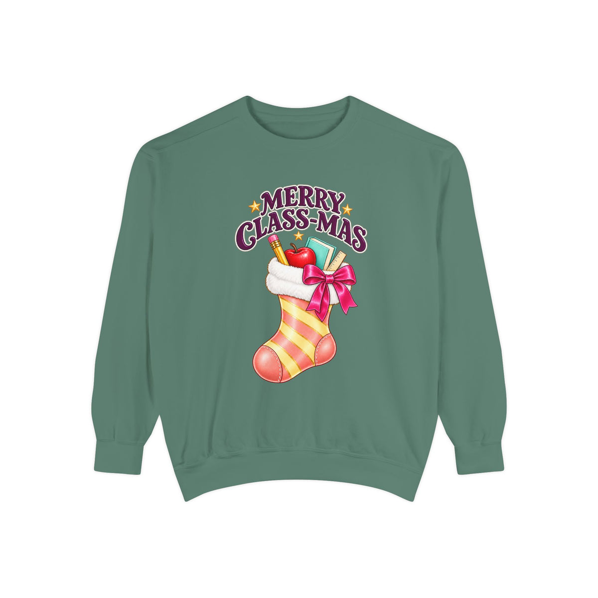 Merry Class-mas Sweatshirt – Cute Christmas Stocking Teacher Holiday Sweater