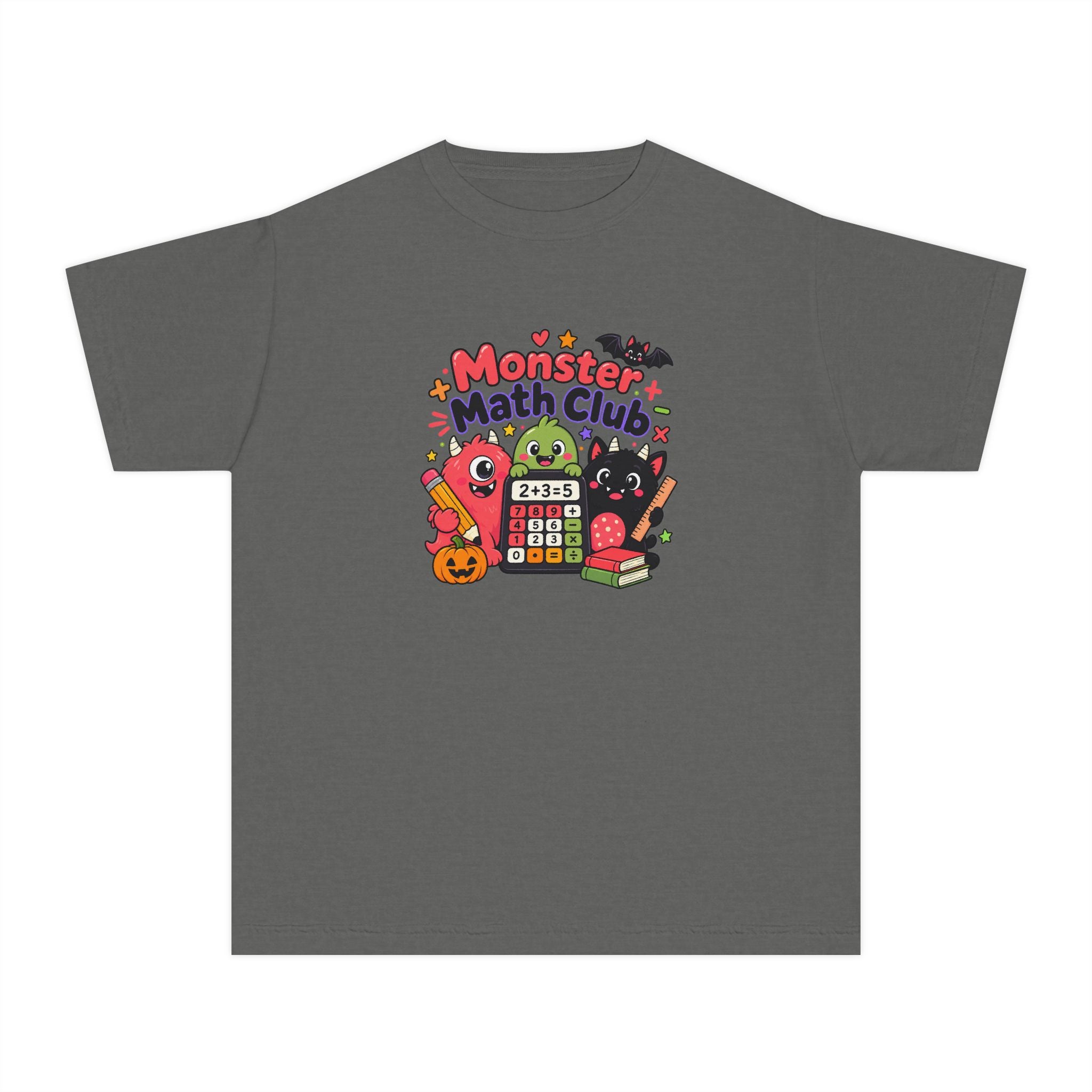 🎃 Monster Math Club Halloween Youth Retro Tee 🧮👻