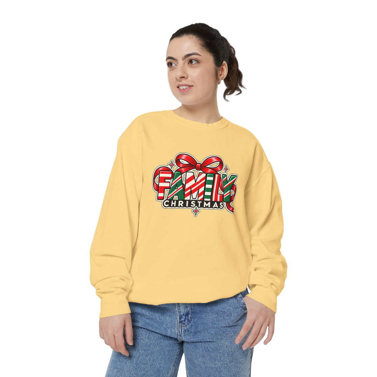 Family Christmas Candy Cane Holiday Sweatshirt
