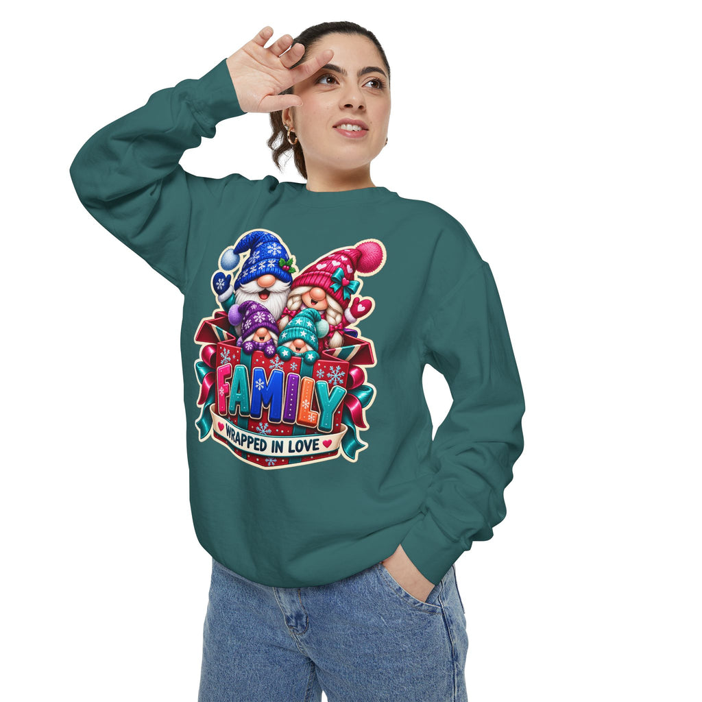 Family Wrapped in Gnome Love Christmas Sweatshirt
