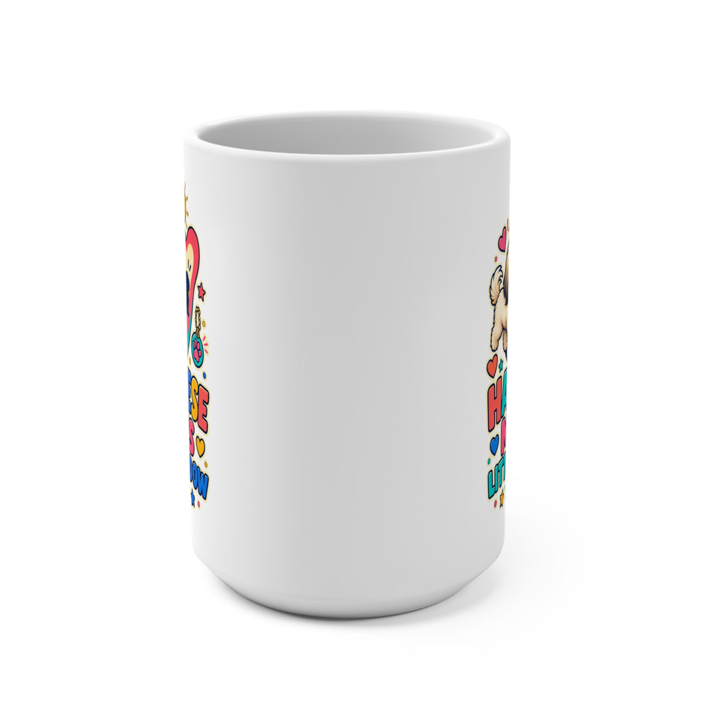 Havanese Mom’s Little Shadow Mug - Cute Velcro Dog Coffee Cup - Colorful Havanese Mom Gift