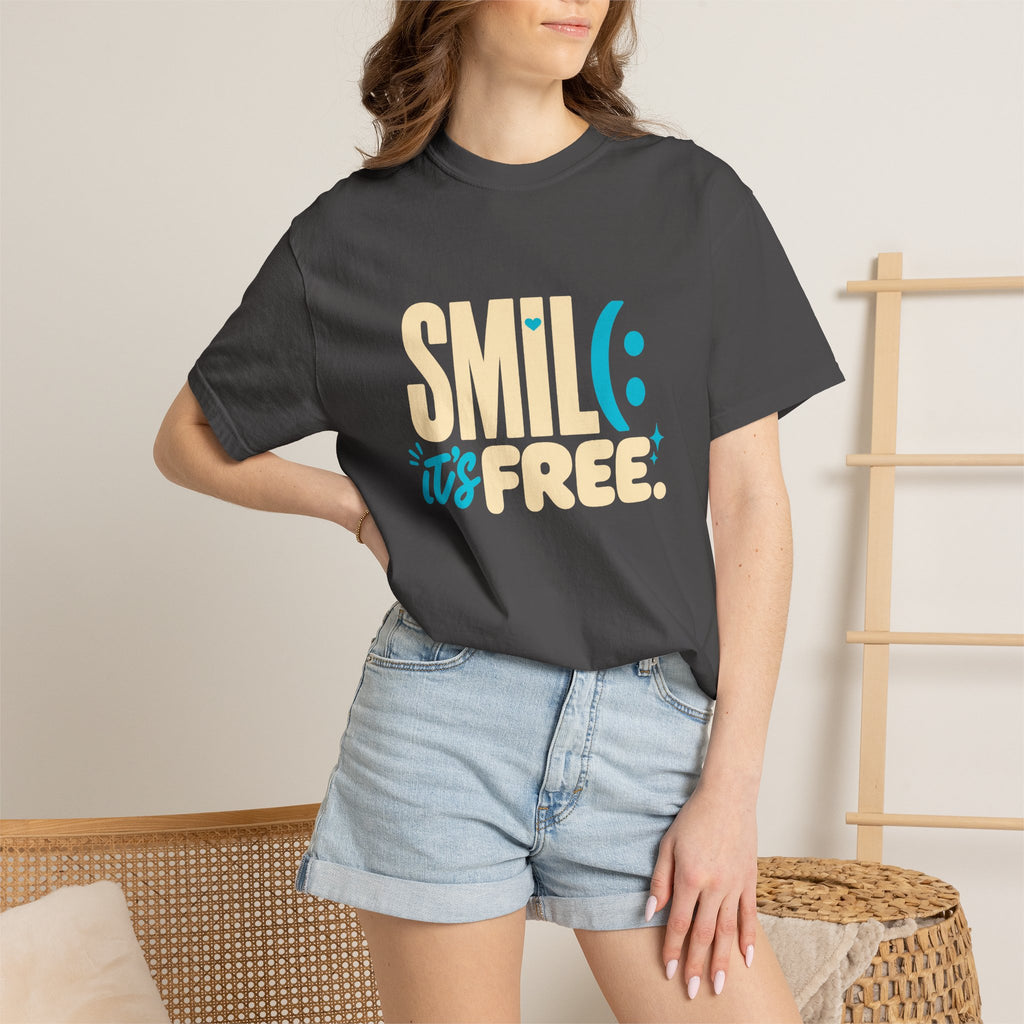 SMIL(: It’s Free Garment-Dyed Graphic Tee