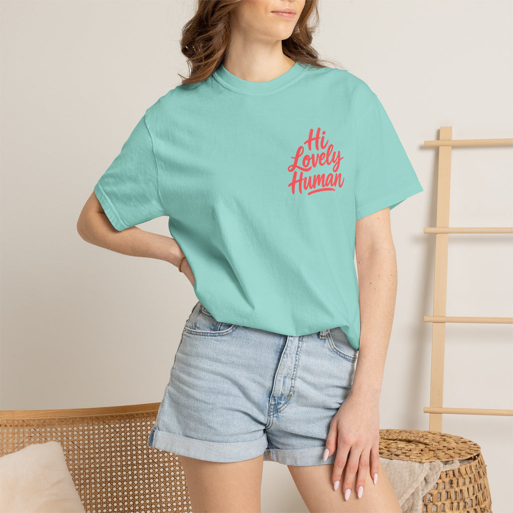 Hi Lovely Human Navy Garment-Dyed Comfort Colors® T-Shirt