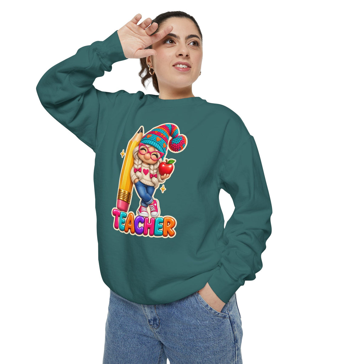Gnome Teacher Classroom Christmas Holiday Sweatshirt