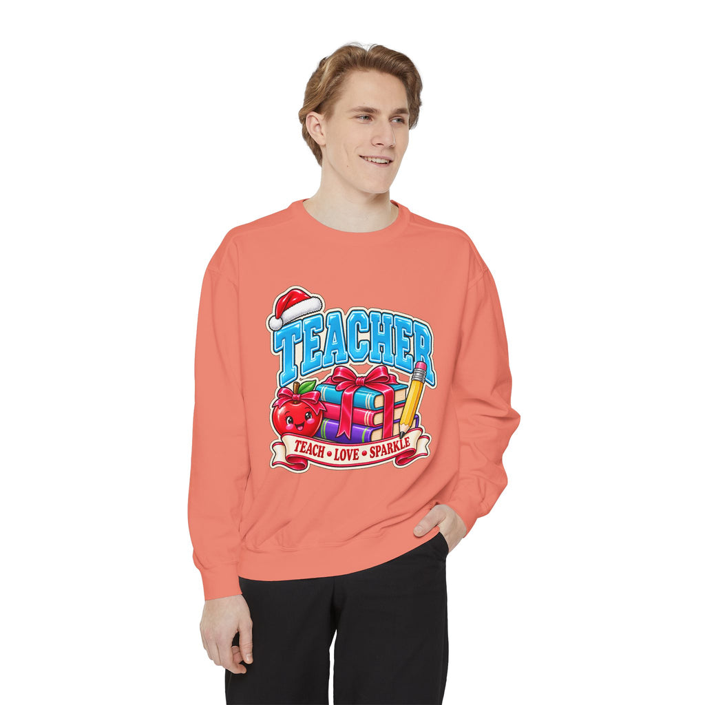 Teach • Love • Sparkle Christmas Teacher Sweatshirt