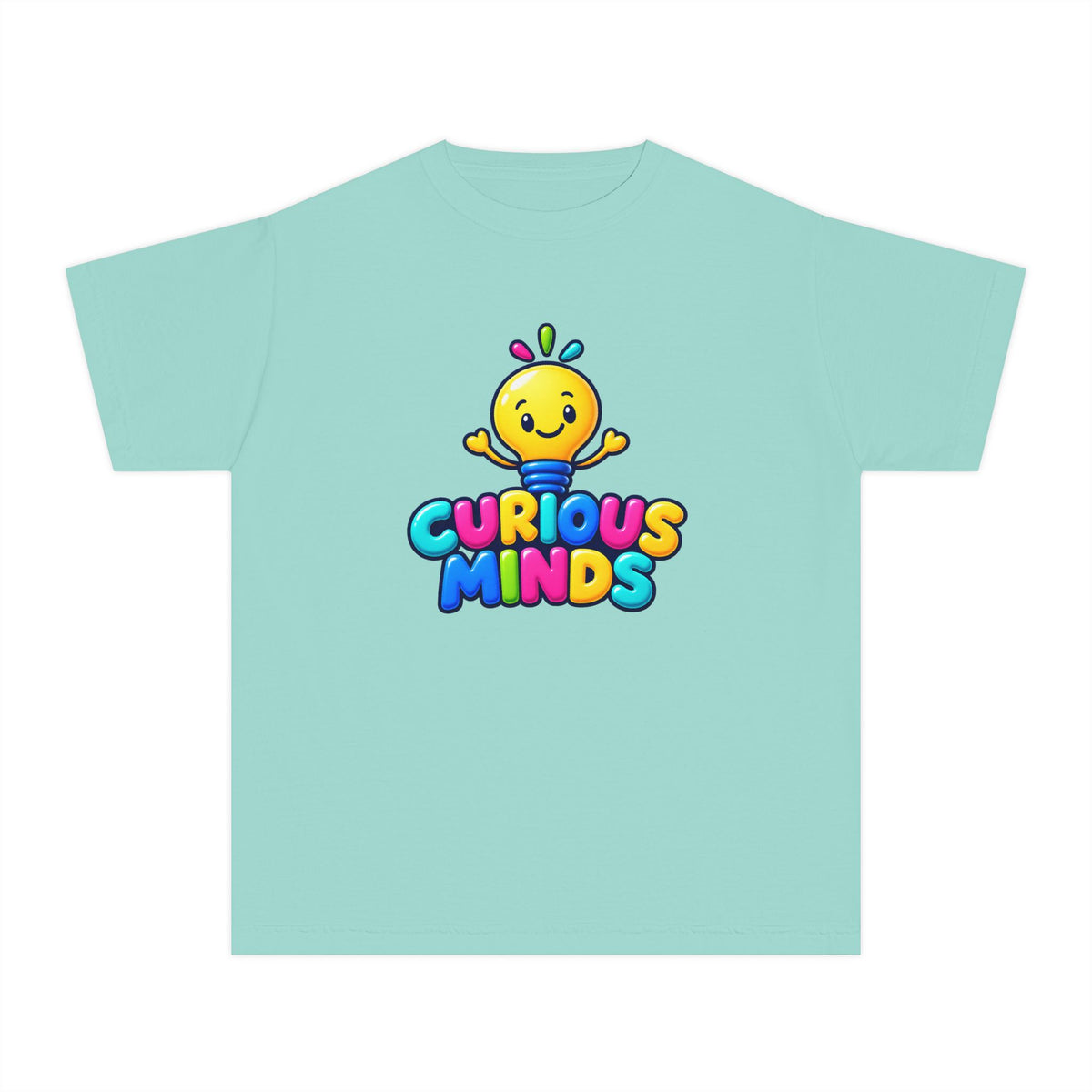 💡 Curious Minds Kids Tee Colorful Happy Character