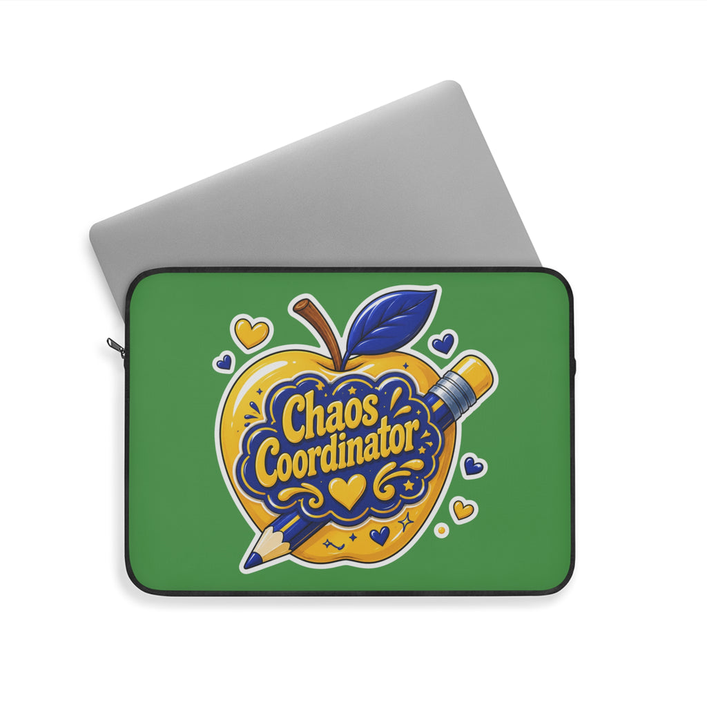 Chaos Coordinator - Clean Apple Green Laptop and iPad Sleeve