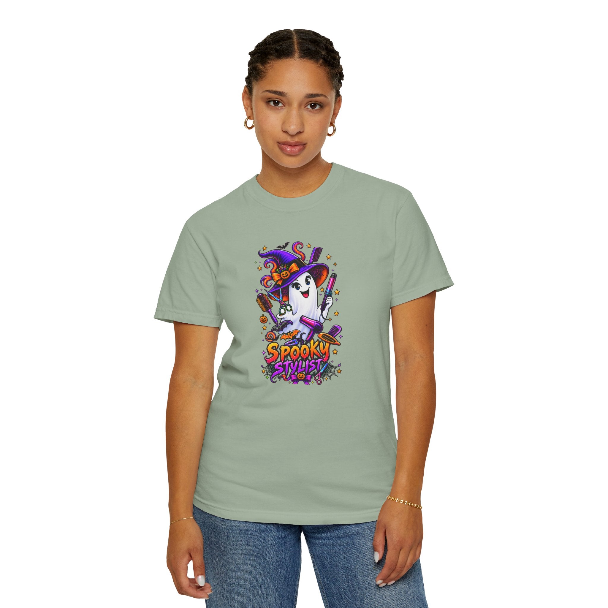 Spooky Stylist Halloween Tee – Adult Unisex Beauty Salon Party Shirt