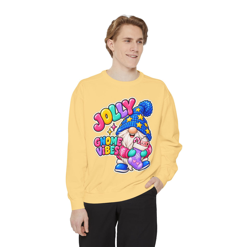 Jolly Gnome Vibes Christmas Sweatshirt