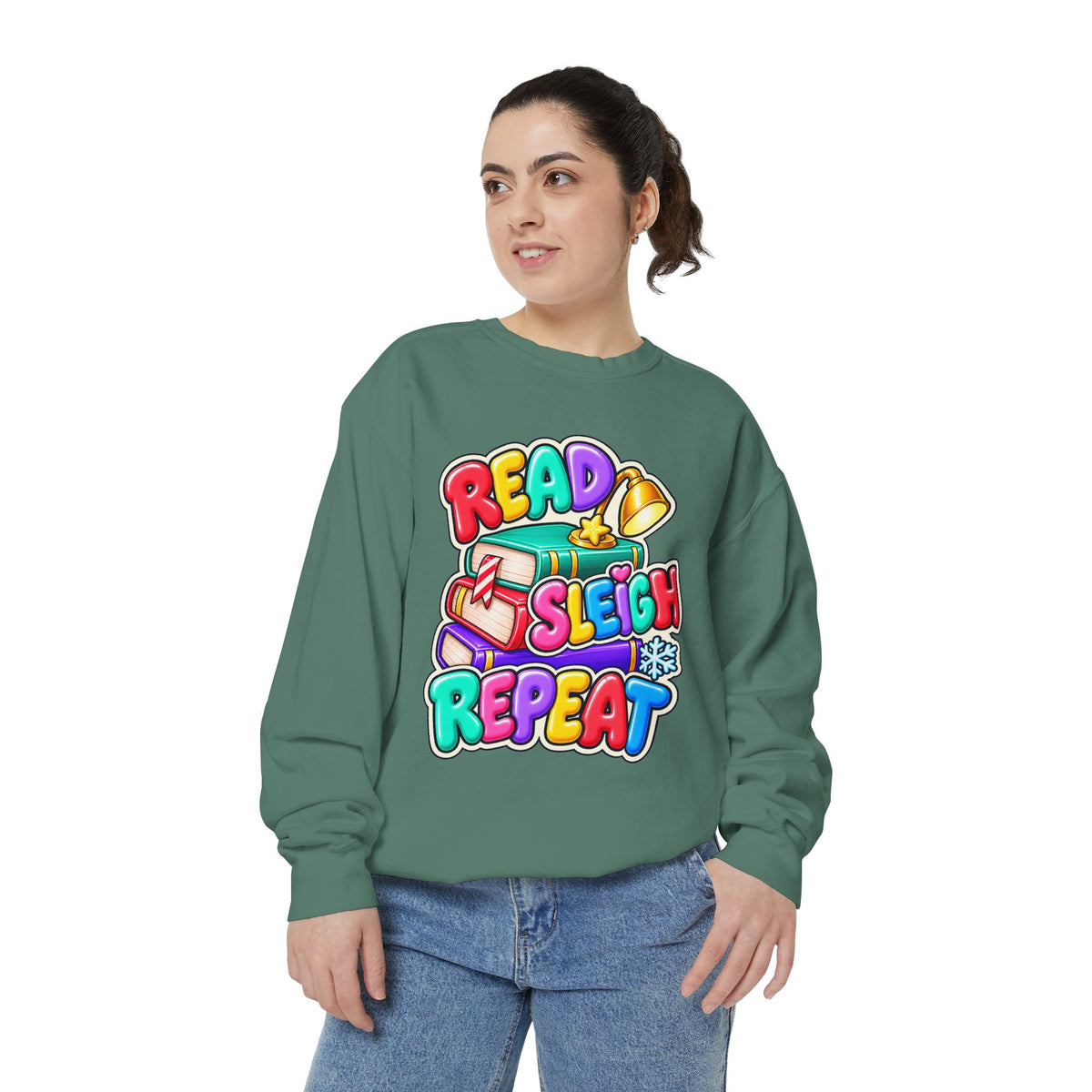 Read, Sleigh, Repeat Christmas Sweatshirt 📚🔔❄️