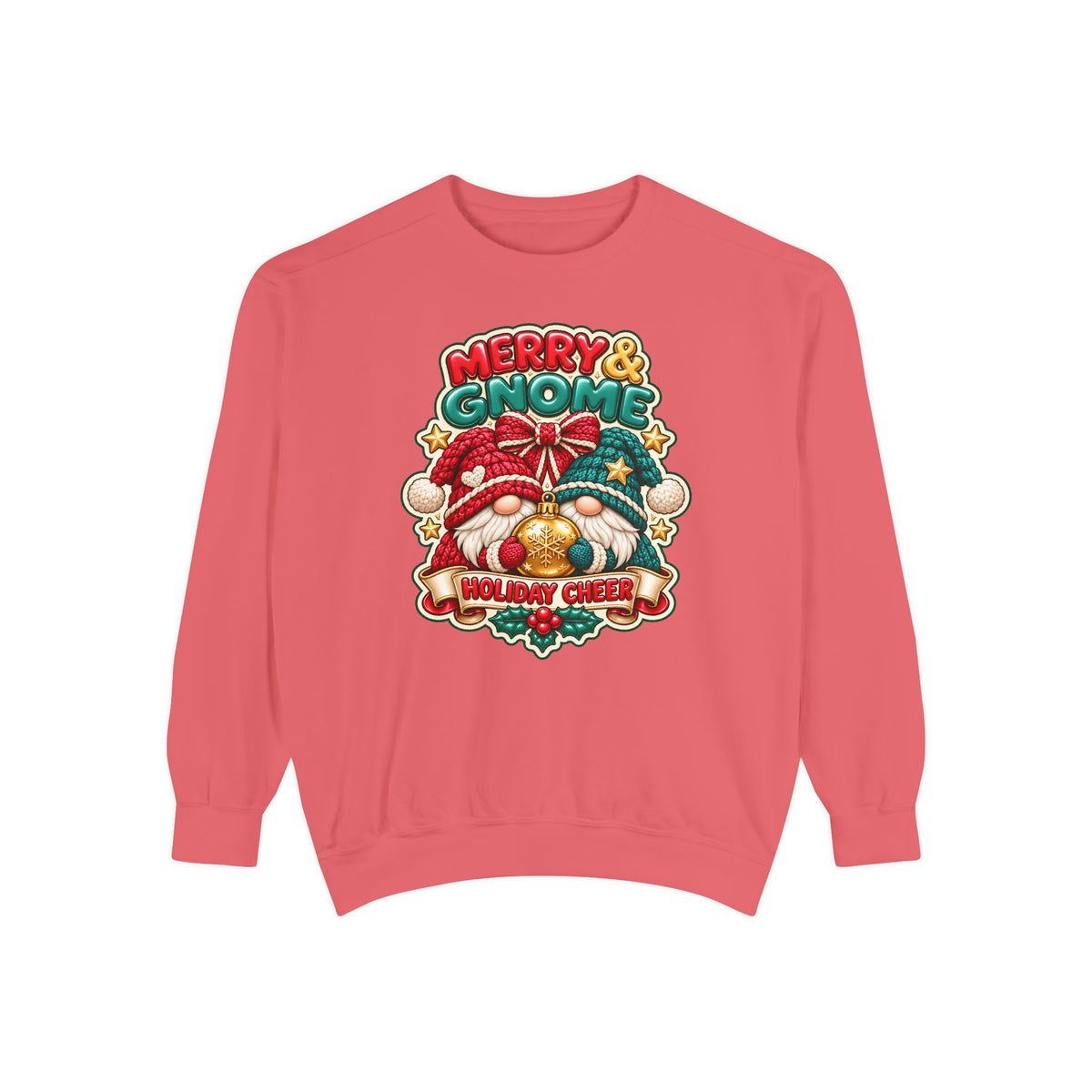 Merry and Gnome Holiday Cheer Sweatshirt — Cute Christmas Design