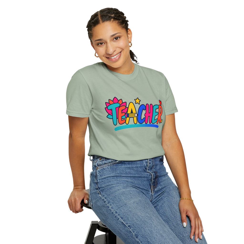 Colorful Teacher Comfort Colors® Heavyweight Tee 🍎✏️