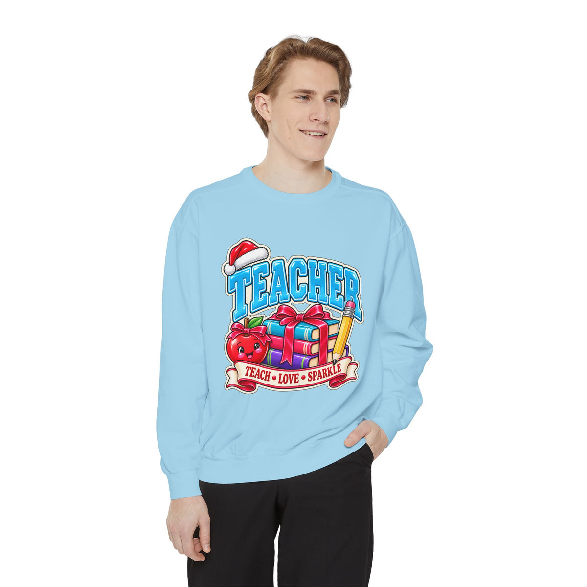 Teach • Love • Sparkle Christmas Teacher Sweatshirt