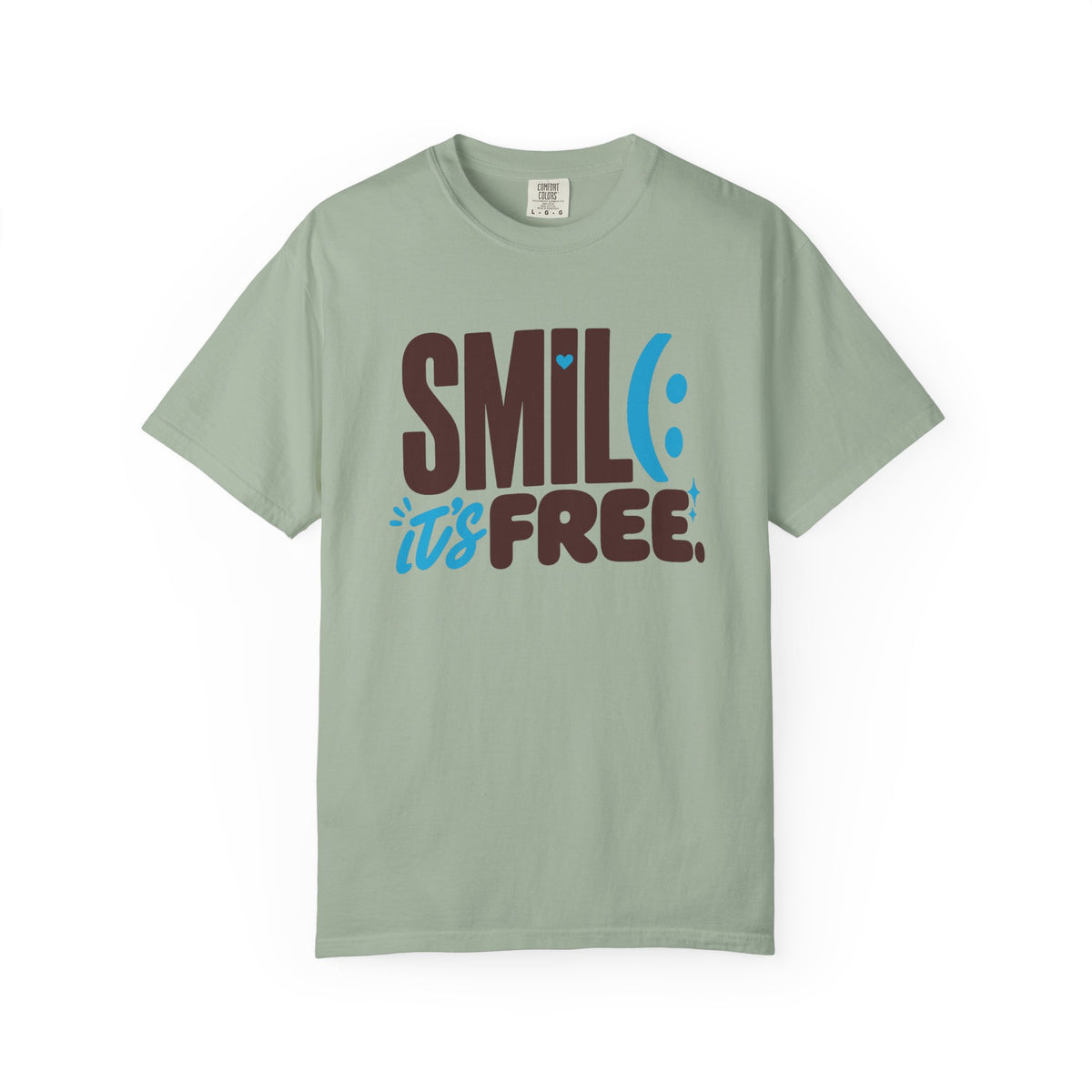 SMILE IT’S FREE! Garment-Dyed Graphic Tee