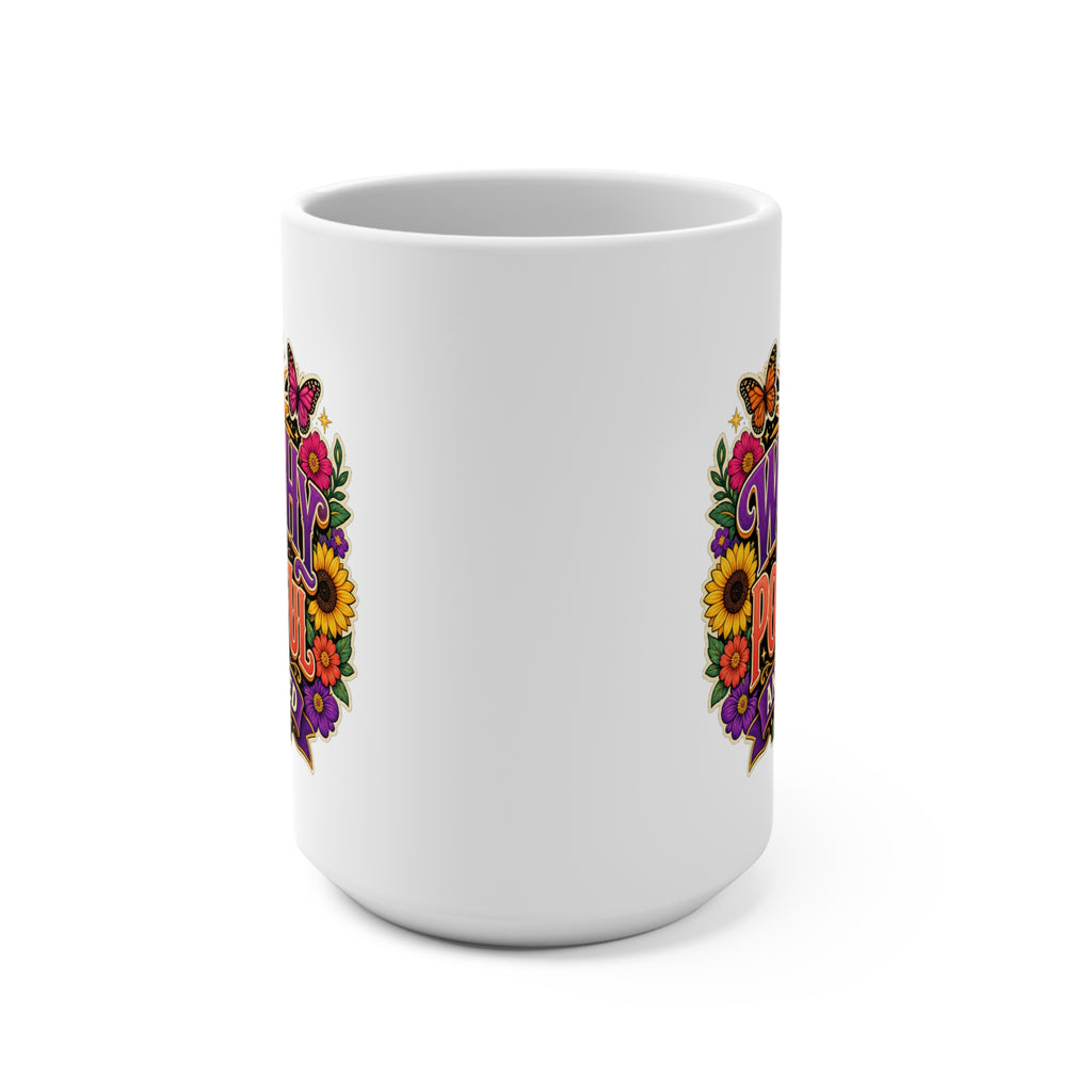 I Am Worthy Powerful and Blessed Mug - Inspirational Coffee Cup - Affirmation Gift for Women, Self Love, Confidence and Encouragement
